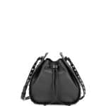 Valentino Black Rockstud Small Drawstring Crossbody Bag