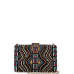 Valentino Blue Beaded Napa Leather Minaudiere Bag