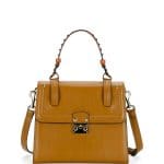 Valentino Bright Cuir/Orange Cabana Medium Top Handle Satchel Bag