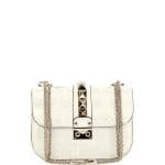 Valentino Ivory Floral Small Lock Shoulder Bag