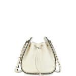 Valentino Ivory Rockstud Small Drawstring Crossbody Bag