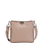 Valentino Light Pink Flip-Lock Rockstud Medium Messenger Bag