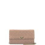 Valentino Light Pink Quilted Leather Rockstud Spike Small Wallet-on-Chain Bag