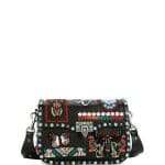 Valentino Multicolor Beaded-Patch Rockstud Rolling Medium Shoulder Bag