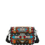 Valentino Multicolor Glam Santeria Rockstud Rolling Medium Shoulder Bag
