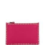 Valentino Pink Large Rockstud Clutch Bag