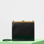 Celine Black Natural Calfskin Mini Clasp Shoulder Bag