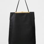 Celine Black Smooth Calfskin Cabas Clasp Bag