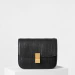 Celine Black Watersnake Medium Classic Box Bag