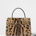 Celine Black/Brown Printed Fur Medium Clasp Bag
