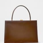 Celine Camel Box Calfskin Medium Clasp Bag