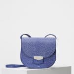 Celine Inky Blue Bicolor Goatskin Small Trotteur Shoulder Bag