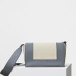 Celine Kohl/Linen Shiny Smooth Calfskin Medium Frame Shoulder Bag