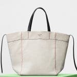 Celine Natural Washed Canvas Medium Cabas Phantom Bag