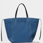 Celine Washed Blue Washed Canvas Medium Cabas Phantom Bag