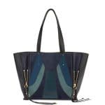 Chloe Blue Milo Medium Patchwork Tote Bag