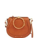 Chloe Brown Nile Medium Bracelet Crossbody Bag