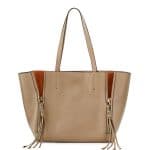 Chloe Gray Milo Medium Leather & Suede Tote Bag