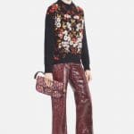 Dior Burgundy Fabric Embroidered Flap Bag 3 - Pre-Fall 2017