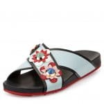 Fendi Flowerland Crisscross Flat Sport Slide Sandal 1