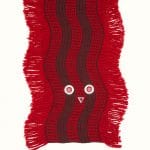 Fendi Red Jacquard Wool and Silk Hypnoteyes Scarf