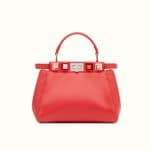 Fendi Red Studded Mini Peekaboo Bag