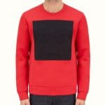 Fendi Red/Black No Words Fendi Faces Jersey Sweatshirt
