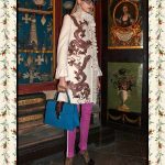 Gucci Blue Ostrich Sylvie Top Handle Bag - Pre-Fall 2017