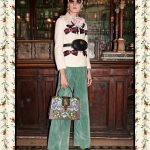 Gucci Brown Floral Embroidered Sylvie Top Handle Bag - Pre-Fall 2017