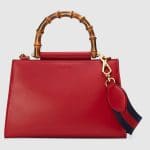 Gucci Hibiscus Red Small Nymphaea Top Handle Bag