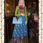 Gucci Light Blue Ostrich Sylvie Top Handle Bag - Pre-Fall 2017