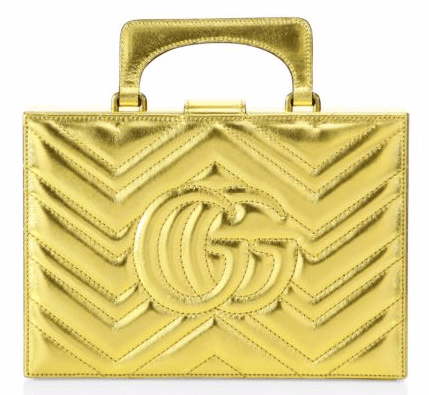 Gucci Matelassé Metallic Leather Top-Handle Bag
