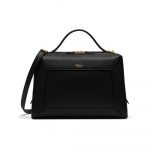 Mulberry Black Small Classic Grain Hopton Bag