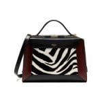 Mulberry Black/White/Oxblood Zebra Haircalf & Smooth Calf Hopton Bag