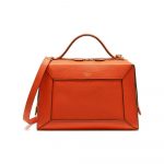 Mulberry Bright Orange Small Classic Grain Hopton Bag