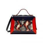Mulberry Multi Fiery Red Midnight Snakeskin & Smooth Calf Hopton Bag