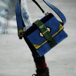 Prada Blue Suede Painted Cahier Bag - Fall 2017