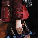 Prada Violet Multicolor Abstract Face Flap Bag - Fall 2017