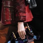 Prada Violet Multicolor Abstract Face Flap Bag - Fall 2017