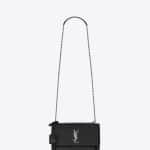 Saint Laurent Black Medium Sunset Monogram Bag