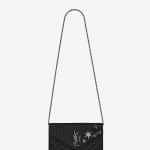 Saint Laurent Black Monogram Charms Chain Wallet Bag