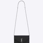 Saint Laurent Black Monogram Envelope Chain Wallet Bag