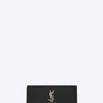 Saint Laurent Black Small Kate Monogram Clutch Bag