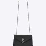 Saint Laurent Black Small Monogram Envelope Satchel Bag