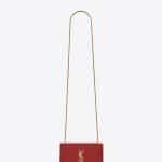 Saint Laurent Lipstick Red Small Kate Monogram Satchel Bag