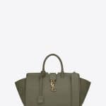 Saint Laurent Military Khaki Small Monogram Downtown Cabas YSL Bag