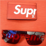 Supreme x Louis Vuitton Red Epi Card Holder and Sunglasses