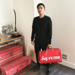 Supreme x Louis Vuitton Red Keepall Bag and Red:White Monogram Trunks