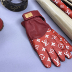 Supreme x Louis Vuitton Red/White Monogram Gloves