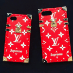 Supreme x Louis Vuitton Red/White Monogram iPhone Case 2
